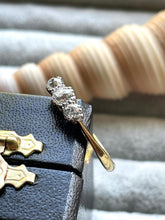 Load image into Gallery viewer, Three Stone Diamond Ring Set in 18ct Yellow Gold