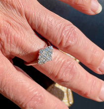 Load image into Gallery viewer, Boat Shape Diamond Cluster Ring in 18ct White Gold