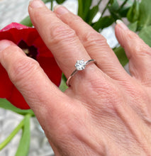 Load image into Gallery viewer, Solitaire Diamond Ring in 18ct White Gold