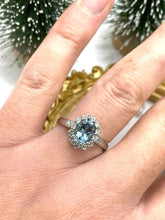 Load image into Gallery viewer, Gorgeous Aquamarine and Diamond Ring