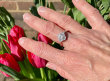 Load image into Gallery viewer, Clover Diamond Ring in 18ct White Gold