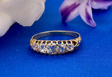 Load image into Gallery viewer, Victorian 5 Stone Diamond Ring in 18ct Yellow Gold