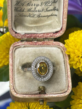 Load image into Gallery viewer, Yellow Sapphire and Diamond Ring Set in Platinum