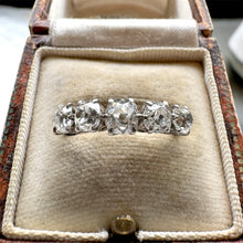 Load image into Gallery viewer, Stunning Five Stone Old Cut Diamond Ring