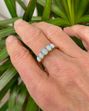Load image into Gallery viewer, Five Stone Opal Ring in 18ct Yellow Gold