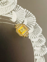 Load image into Gallery viewer, Yellow Sapphire and Diamond Ring