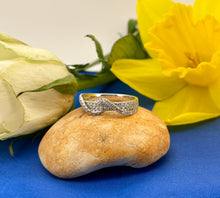 Load image into Gallery viewer, Three Row Diamond Ring with a Twist in 18ct White Gold