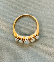 Load image into Gallery viewer, Five Stone Opal Ring in 18ct Yellow Gold