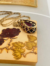 Load image into Gallery viewer, Garnet Pendant Set in 9ct Yellow Gold