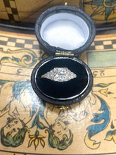 Load image into Gallery viewer, Art Deco Inspired Solitaire Ring