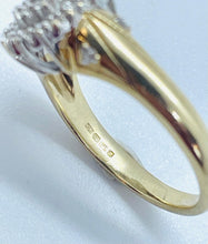 Load image into Gallery viewer, Diamond Cluster Ring Set in 9ct Yellow Gold