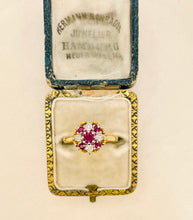 Load image into Gallery viewer, Ruby and Diamond Ring in 18ct Yellow Gold