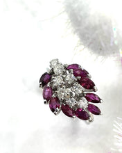 Load image into Gallery viewer, 1960’s Fancy cocktail Ring Set in 18ct White Gold