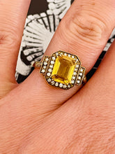 Load image into Gallery viewer, Yellow Sapphire and Diamond Ring