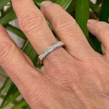 Load image into Gallery viewer, Half Eternity Princess Cut Diamond Ring in Platinum