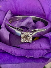 Load image into Gallery viewer, Solitaire Diamond Ring in 9ct White Gold