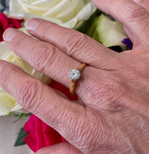 Load image into Gallery viewer, Solitaire Diamond Ring in 18ct Yellow Gold and Platinum