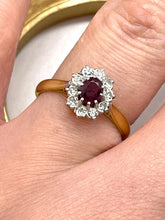 Load image into Gallery viewer, Ruby and Diamond Ring Set in 18ct Yellow Gold
