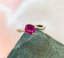 Load image into Gallery viewer, Hot Fiery Pink Sapphire in White Gold