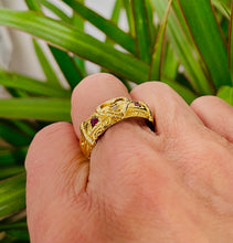 Load image into Gallery viewer, Ruby and Diamond Gypsy Ring in 18ct Yellow Gold