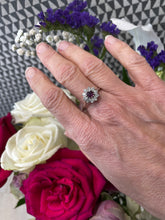 Load image into Gallery viewer, Ruby and Diamond Ring Set in 18ct White Gold