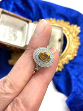 Load image into Gallery viewer, Yellow Sapphire and Diamond Ring Set in Platinum