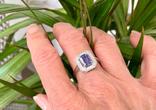 Load image into Gallery viewer, Tanzanite and Diamond Ring Set in Platinum
