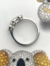 Load image into Gallery viewer, Old Cut Diamond Trilogy Ring Set in platinum