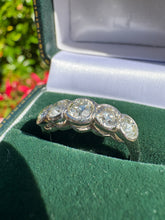 Load image into Gallery viewer, Vintage 5 Stone Diamond Ring in Platinum