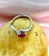 Load image into Gallery viewer, Hot Fiery Pink Sapphire in White Gold