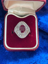 Load image into Gallery viewer, Ruby and Diamond Ring Set in 18ct White Gold