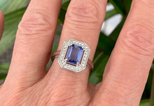Load image into Gallery viewer, Tanzanite and Diamond Ring Set in Platinum
