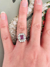 Load image into Gallery viewer, Beautiful Pink Sapphire & Diamond Ring in Platinum