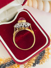 Load image into Gallery viewer, Cabochon Ruby and Diamond Ring Set in 18ct Yellow Gold