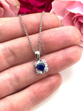 Load image into Gallery viewer, Sapphire and Diamond Preloved Pendant