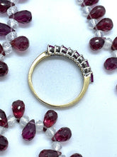 Load image into Gallery viewer, Ruby and Diamond Half Eternity Ring