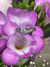 Load image into Gallery viewer, Solitaire Diamond Ring with Diamond Shoulders in 18ct White Gold