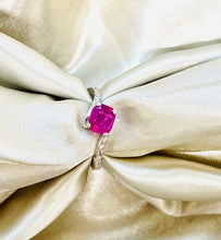 Load image into Gallery viewer, Hot Fiery Pink Sapphire in White Gold