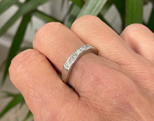 Load image into Gallery viewer, Half Eternity Princess Cut Diamond Ring in Platinum