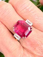 Load image into Gallery viewer, 10.57ct Pink Tourmaline and Diamond Ring in 18ct Yellow Gold and Platinum