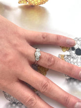 Load image into Gallery viewer, Old Cut Diamond Trilogy Ring Set in platinum