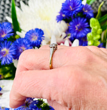 Load image into Gallery viewer, Old Cut Diamond 2 Stone Ring in 18ct Yellow Gold and Platinum