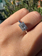 Load image into Gallery viewer, Vintage Diamond Cluster Ring in Platinum
