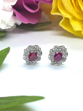Load image into Gallery viewer, Beautiful Ruby and Diamond Studs
