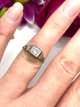 Load image into Gallery viewer, Diamond Solitaire Ring Set in 18ct Yellow Gold