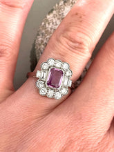 Load image into Gallery viewer, Beautiful Pink Sapphire & Diamond Ring in Platinum