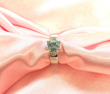 Load image into Gallery viewer, Aquamarine and Diamond Ring in 18ct White Gold