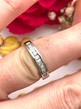 Load image into Gallery viewer, Platinum Half Eternity Ring