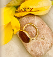 Load image into Gallery viewer, Carnelian Intaglio Ring in 18ct Yellow Gold