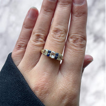Load image into Gallery viewer, Edwardian Rose Cut Diamond and Sapphire Ring